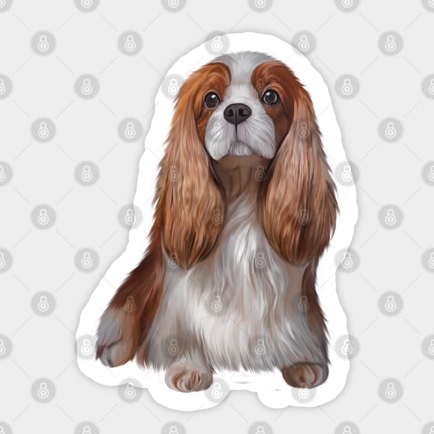 Drawing Dog Cavalier King Charles Spaniel Sticker by Bonidog